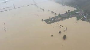 Shocking footage show the aftermath of torrential rain in New Zealand